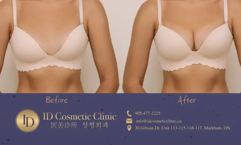 Fillers for Breast Augmentation at Toronto ID Cosmetic Clinic, Boob job with breast fillers, boob fillers for breast enhancement